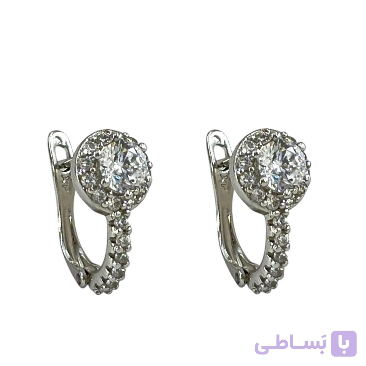 گوشواره زنانه ژوپینگ  مدل نگین دار کد E6376 — تصویر 1