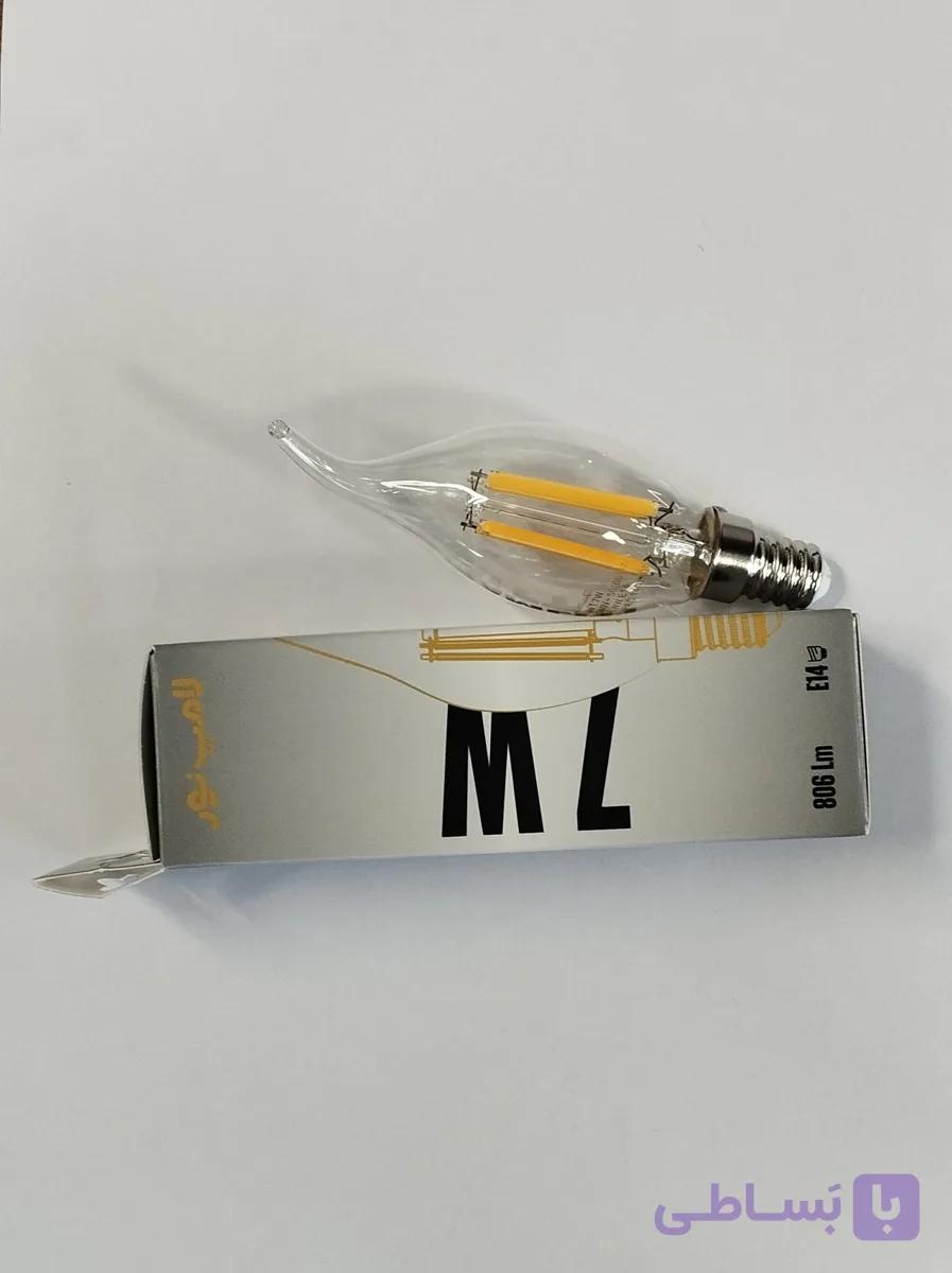 لامپ اشکی فیلامنتی 7 وات LED برند لامپ نور E14 نور آفتابی