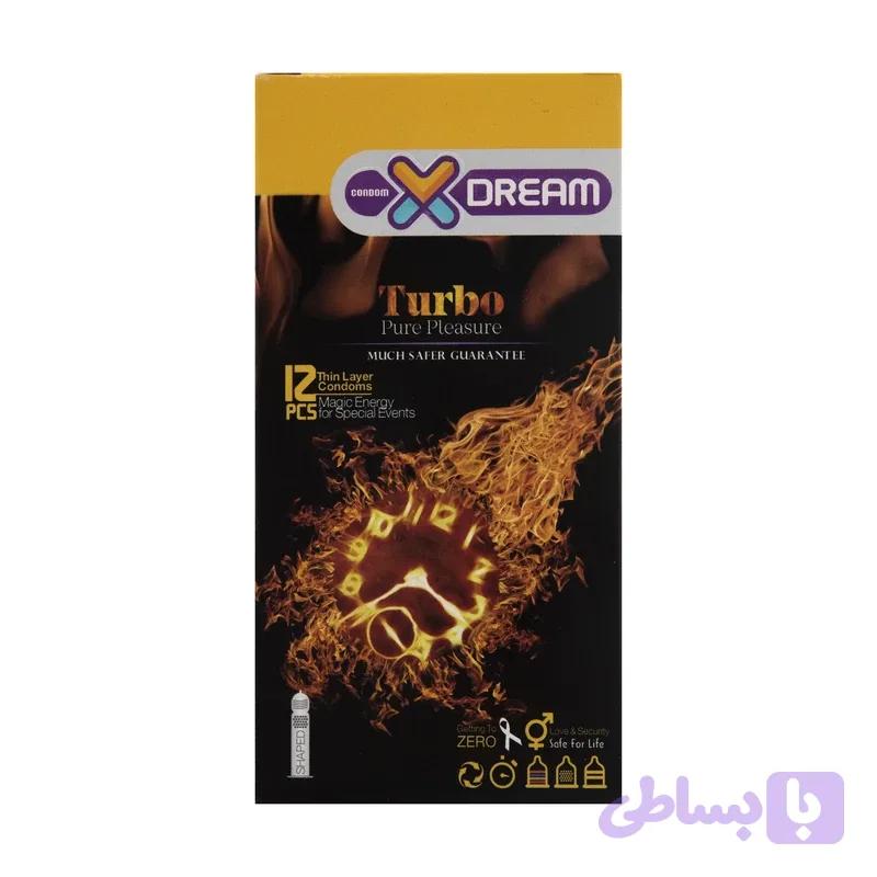 کاندوم توربو ایکس دریم مدل Turbo بسته 12 عددی