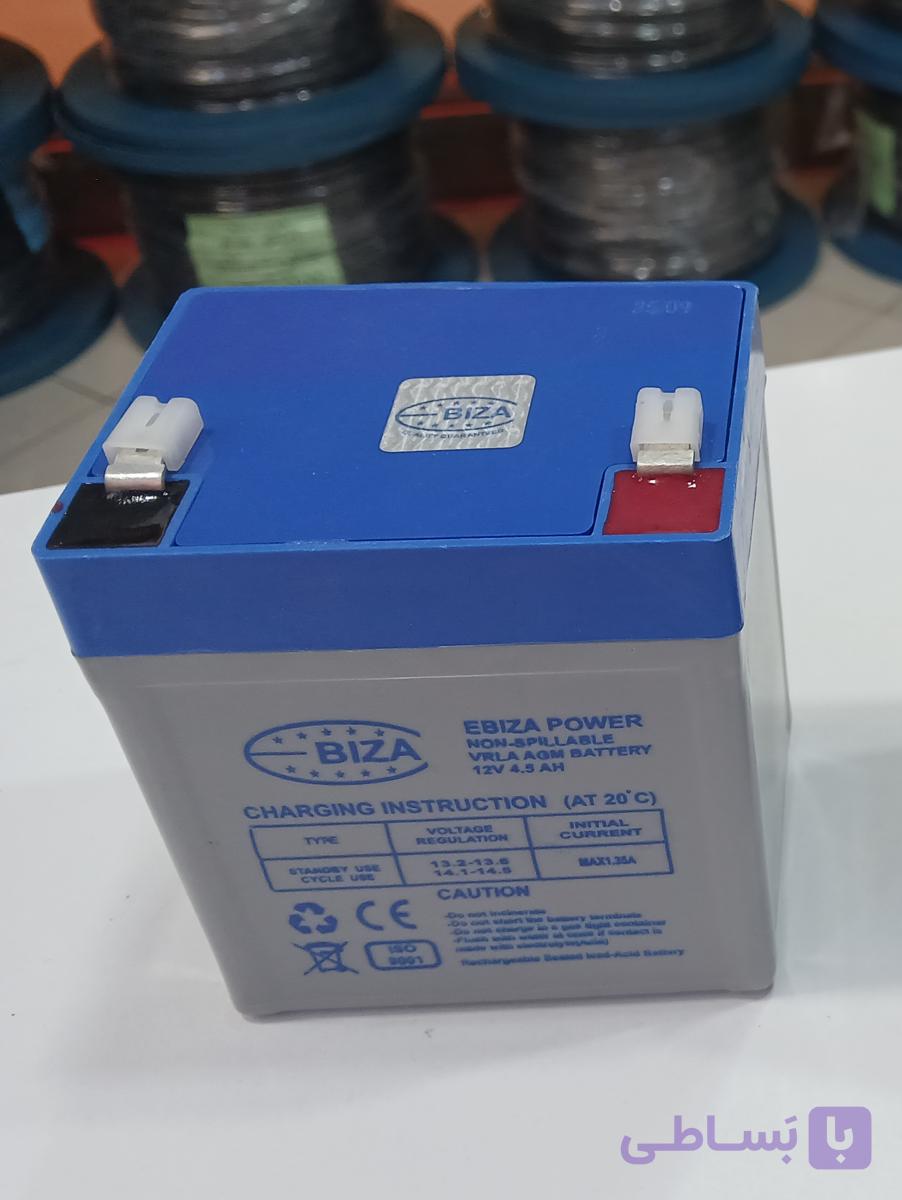 باطری  12ولت 4/5 آمپر EBIZA جهت دزدگیر وUPS — تصویر 1