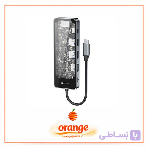 هاب 6 پورت USB-C رسی(Recci) مدل RH17 — تصویر 1