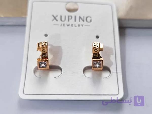 گوشواره Love حلقه ای ژوپینگ کد 10584 — تصویر 1