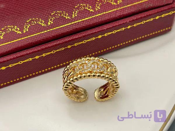 انگشتر میخی نگین دار طرح کارتیر — تصویر 1