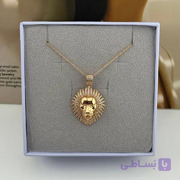 گردنبند شیر طلایی – قوی، جسور و باوقار — تصویر 1