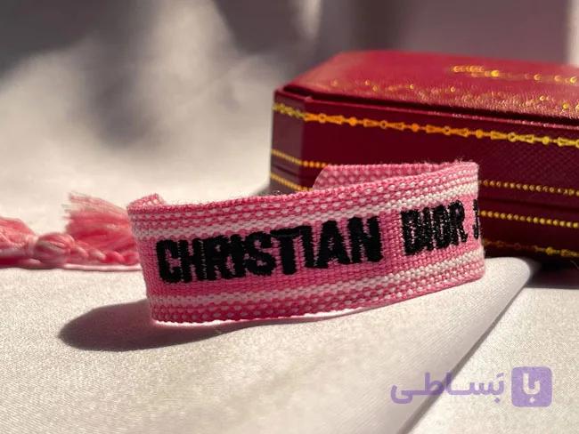 دستبند دیور صورتی مشکی کد Dr17 — تصویر 1