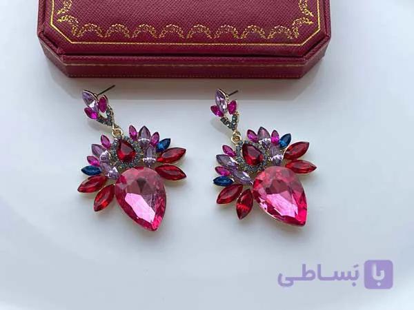 گوشواره کریستال اشکی — تصویر 1