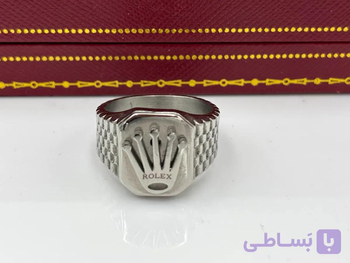 انگشتر رولکس نقره ای — تصویر 1