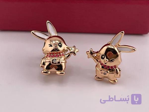 گوشواره شیک و خاص طرح خرگوش — تصویر 1