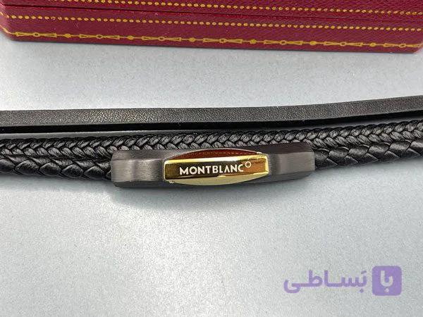 دستبند چرم سه لاین مونت بلانک — تصویر 1
