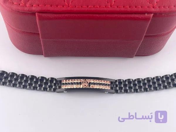 دستبند رولکس مردانه لوگوی رولکس دورنگ — تصویر 1