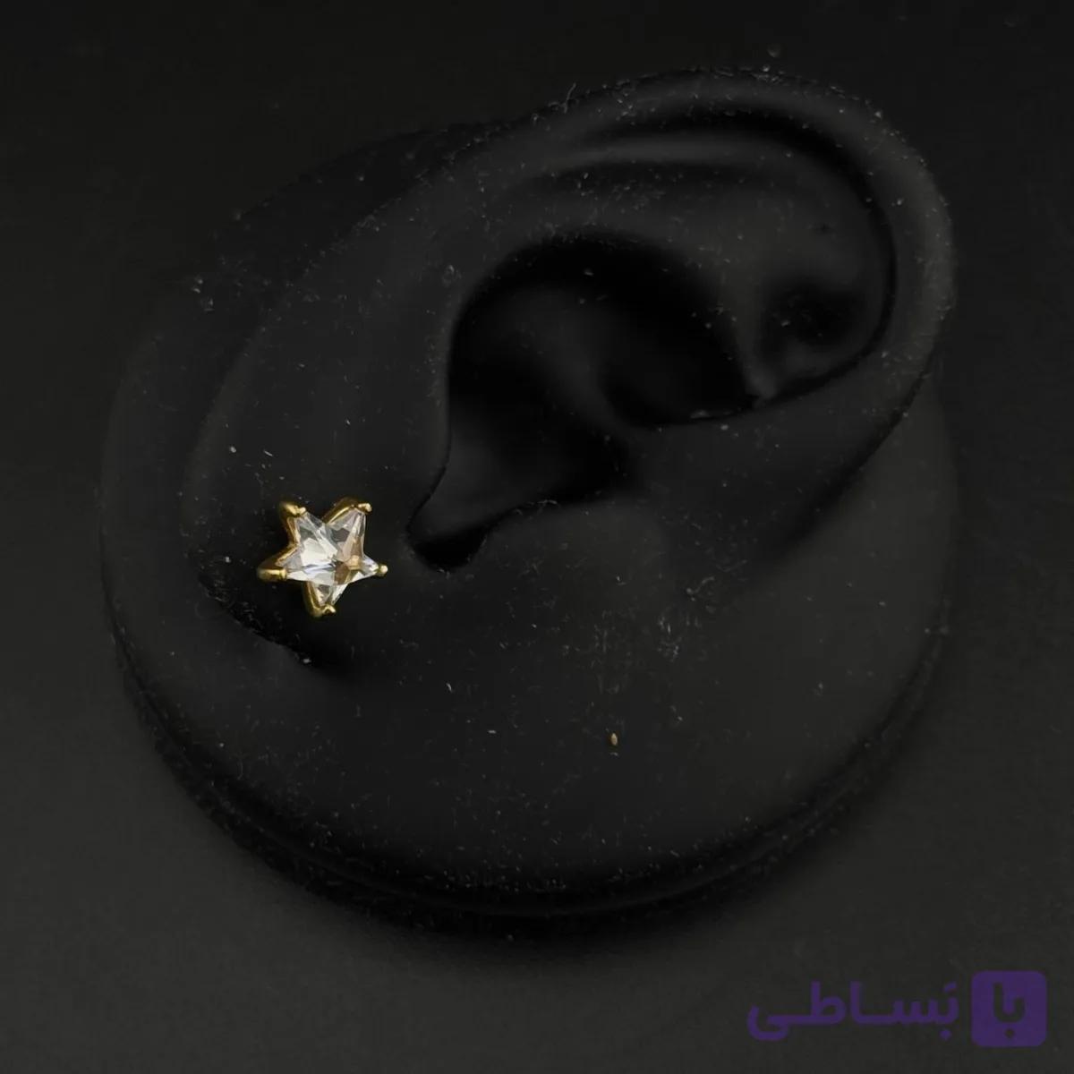 پیرسینگ ستاره‌ای نگین‌دار — تصویر 1