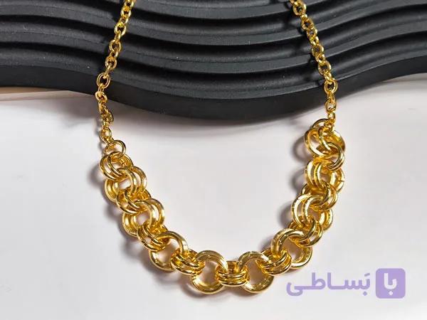 گردنبند طرح طلا رنگ ثابت — تصویر 1