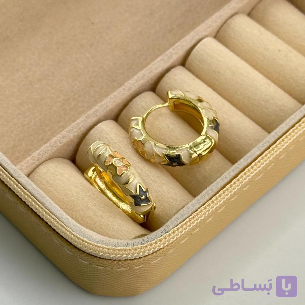 خرید گوشواره میناکاری استیل — تصویر 1
