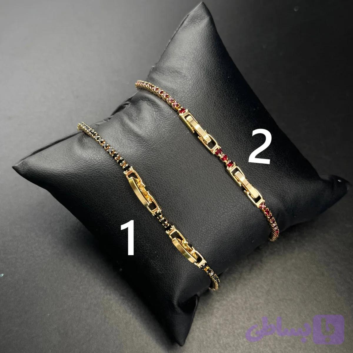 دستبند تنیسی ژوپینگ ظریف در دو رنگ — تصویر 1