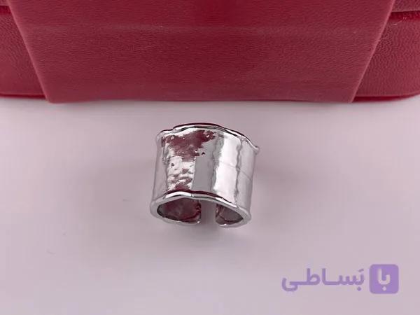 انگشتر مینیمال نقره ای ساده — تصویر 1