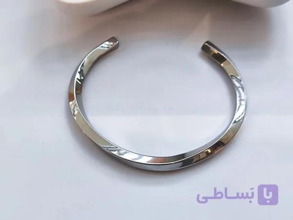 بنگل پیچی اروپایی نقره ای ساده — تصویر 1