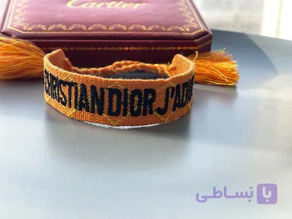 دستبند پارچه ای دیور نارنجی — تصویر 1