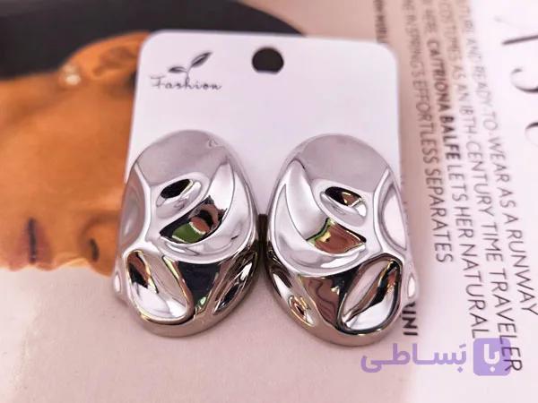 گوشواره دخترانه مینیمال رنگ ثابت کد 11203 — تصویر 1