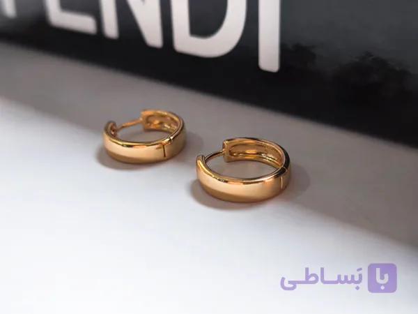 گوشواره حلقه ای نقره ای ظریف ژوپینگ — تصویر 1