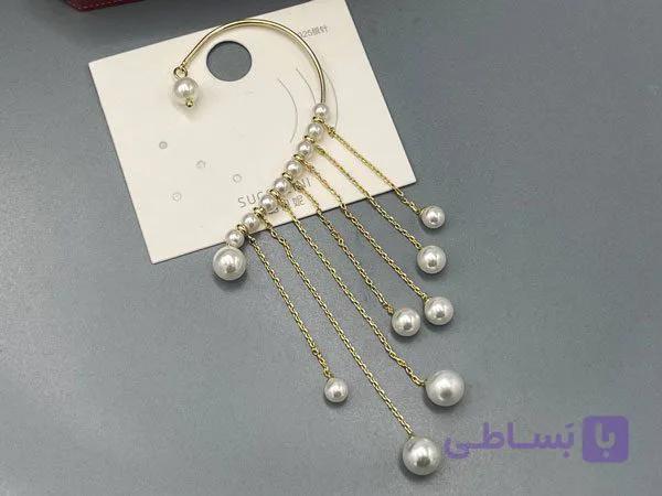 گوشواره کراس مرواریدی — تصویر 1