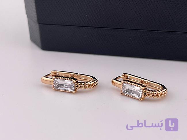 گوشواره نگین مستطیل شاین
