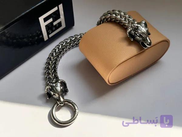 دستبند گنگ مردانه دو سر قوچ — تصویر 1