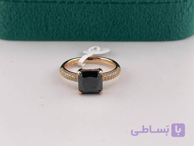انگشتر طرح تک نگین مربعی — تصویر 1