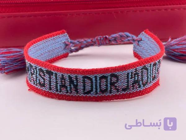 دستبند پارچه ای دیور صورتی — تصویر 1