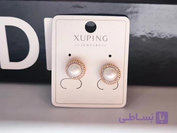 گوشواره میخی مرواریدی ژوپینگ کد 10509 — تصویر 1