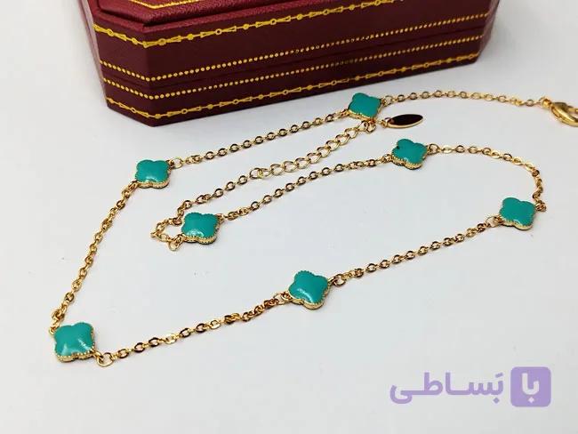 گردنبند ونکبیف سبز کد ga120 — تصویر 1