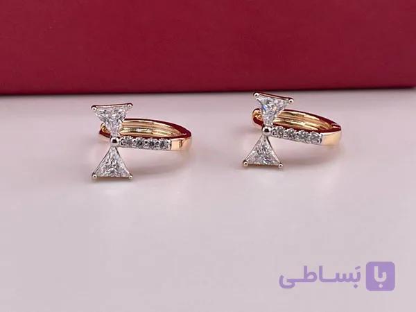 گوشواره طرح پاپیون ژوپینگ — تصویر 1