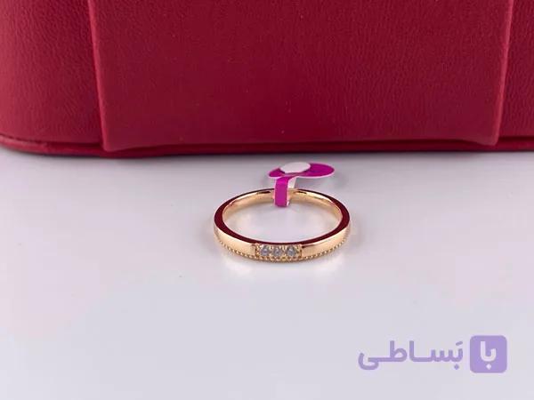 رینگ ساده نگین دار — تصویر 1