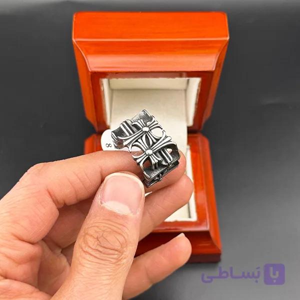 انگشتر رینگی طرح گلدار — تصویر 1