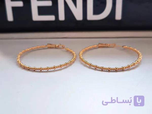 گوشواره حلقه ای استیل بزرگ ژوپینگ کد 10462 — تصویر 1