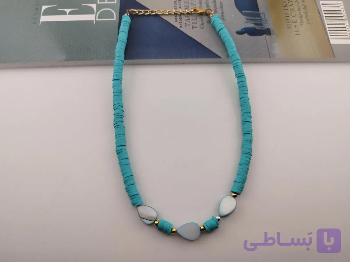 گردنبند تابستونی آبی — تصویر 1