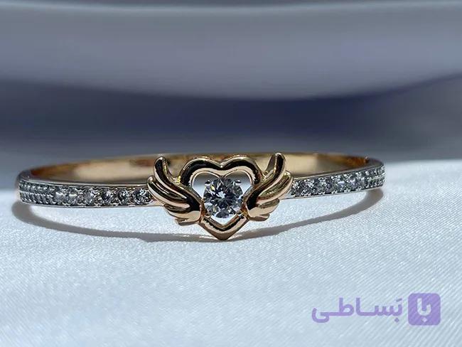 دستبند طرح قلب و بال فرشته — تصویر 1