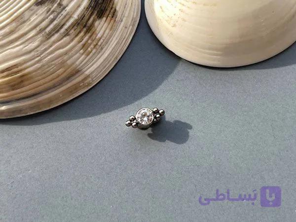 نگین میکرودرمال نقره ای — تصویر 1