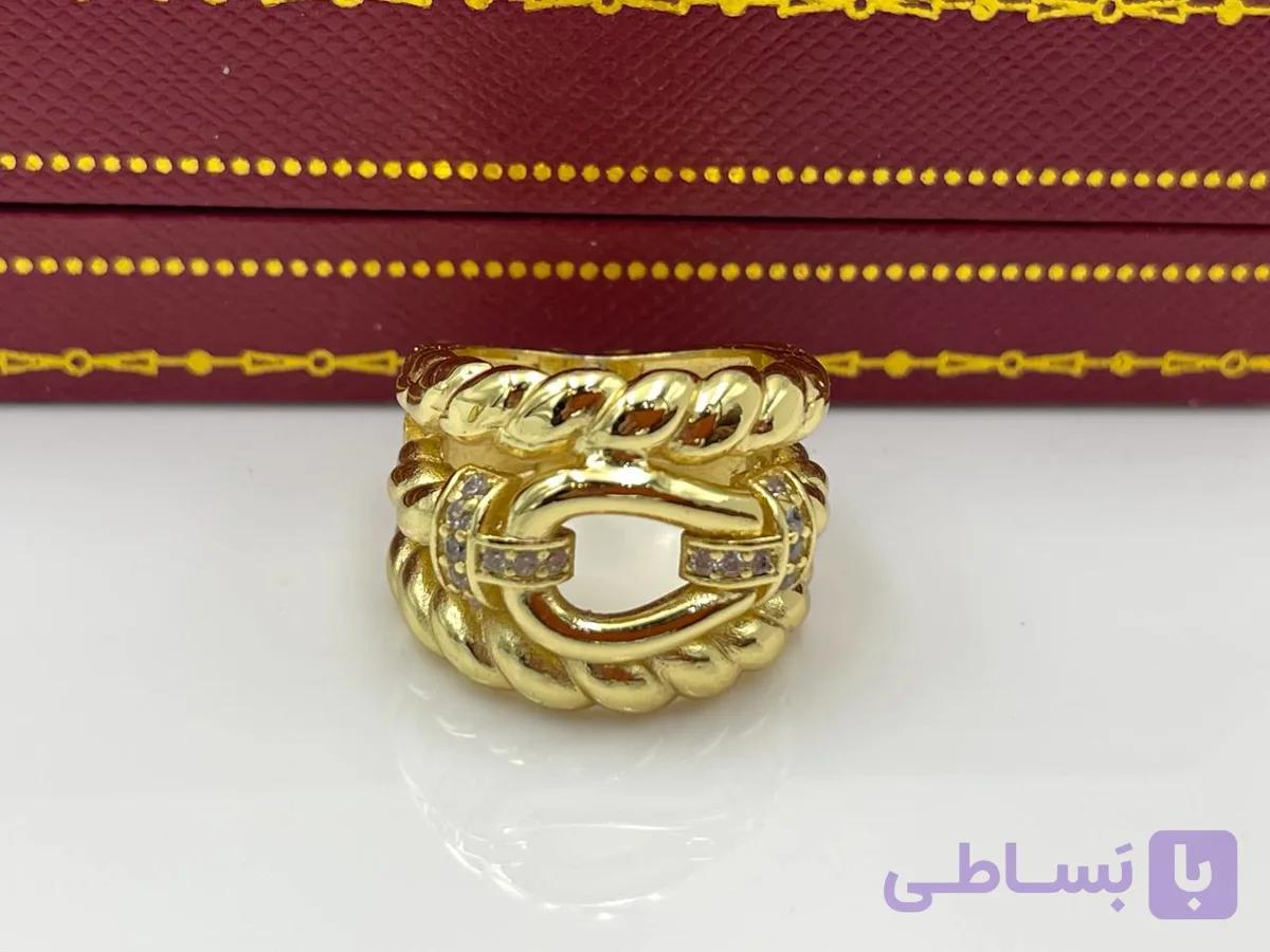 انگشتر پرتفینو طرح فرد نقره ای — تصویر 1