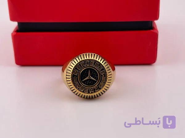 انگشتر مرسدس بنز استیل مردانه — تصویر 1