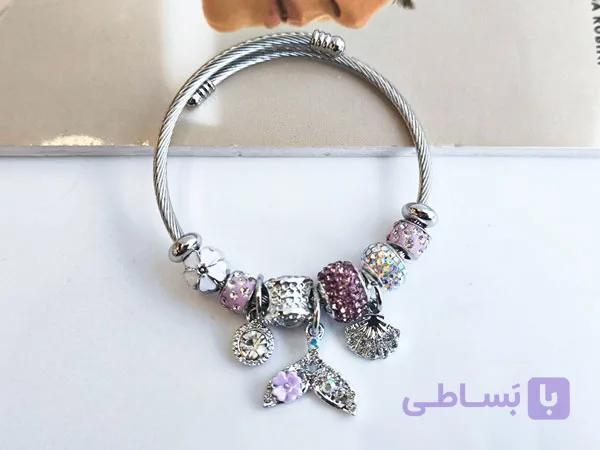 دستبند دم وال دخترانه پاندورا کد 10663 — تصویر 1