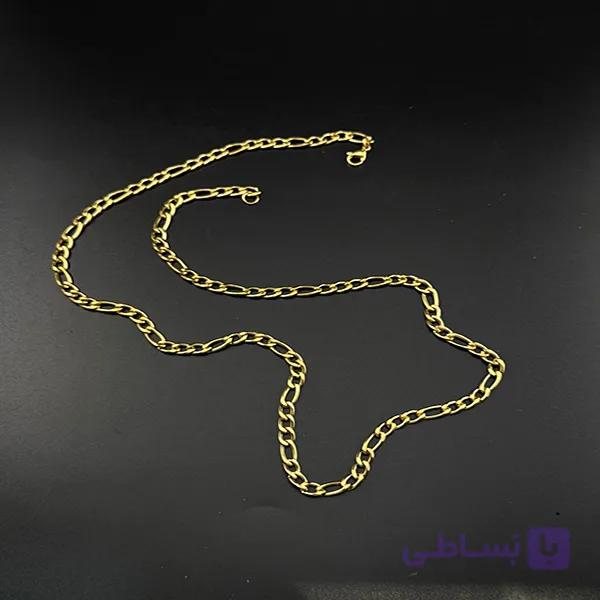 گردنبند فیگارو طلایی چهار میل — تصویر 1