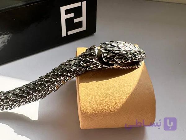 دستبند مار گنگ سیاه قلم — تصویر 1