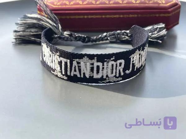 دستبند پارچه ای مشکی دیور — تصویر 1