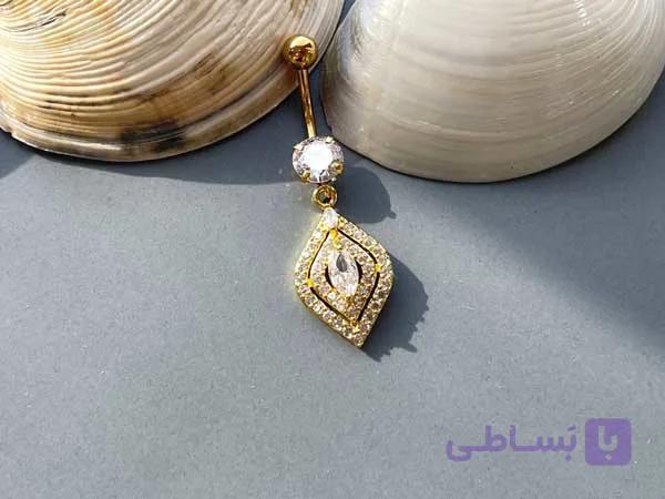 پیرسینگ ناف نگین های مخراج شده — تصویر 1