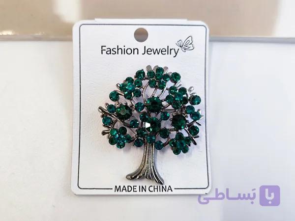 گل سینه استیل درخت زندگی کد 10721 — تصویر 1