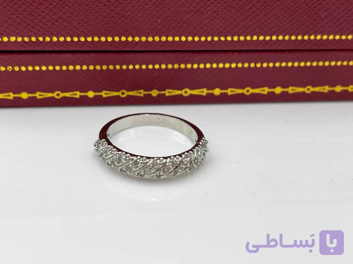 انگشتر نگین کاری ساده رینگی — تصویر 1