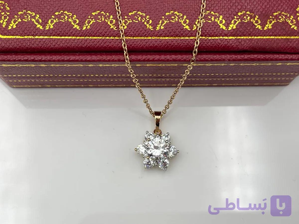 گردنبند تک نگین ژوپینگ بسیار خاص — تصویر 1