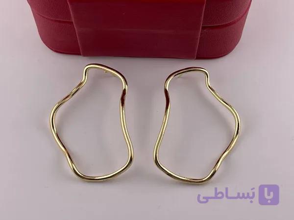 گوشواره مینیمال طلایی — تصویر 1