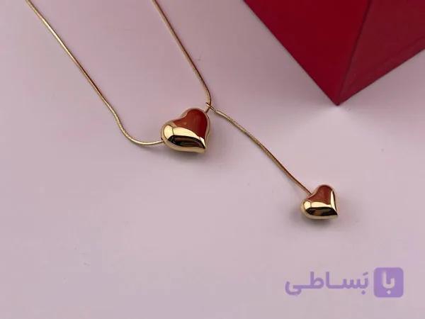گردنبند قلب طلایی ظریف — تصویر 1