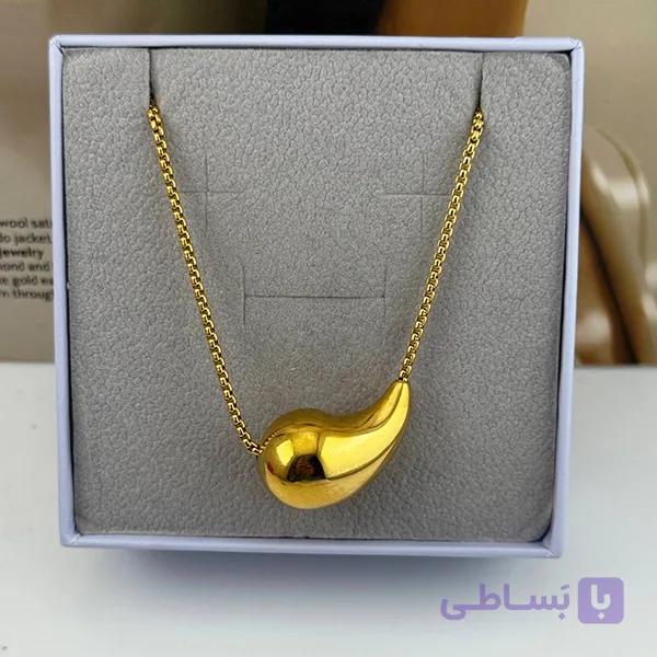گردنبند طلایی طرح اشک — تصویر 1